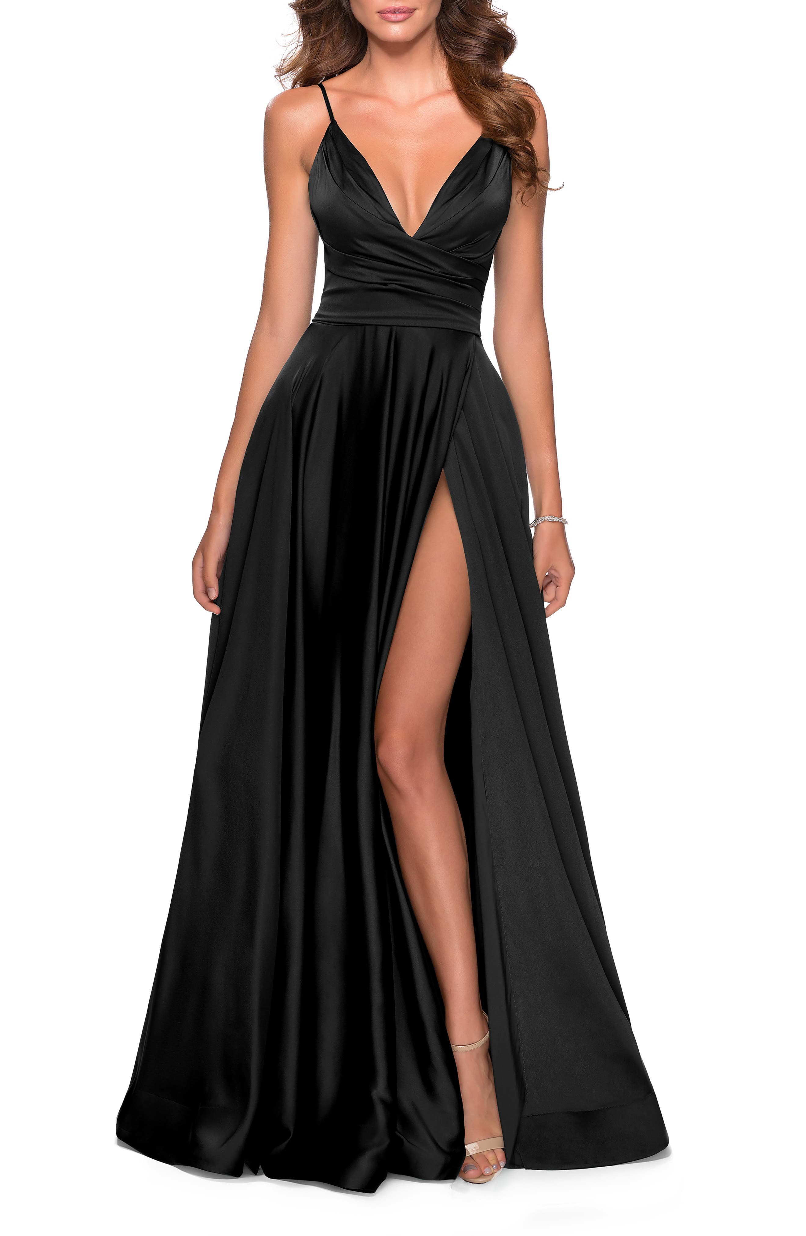black formal long dress